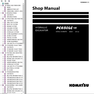 Komatsu PC650LC-11 Shop Manual SEN06603-13