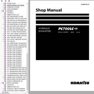 Komatsu PC700LC-11 Shop Manual SEN06700-07