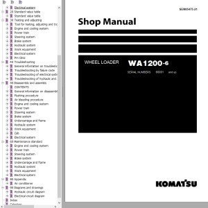 Komatsu WA1200-6 Shop Manual SEN05475-21