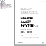 Komatsu WA700-3 Shop Manual SEBM013315
