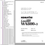 Komatsu WA800-3 Shop Manual SEBM013419