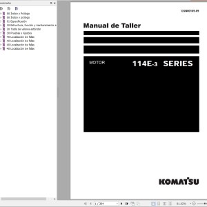 Komatsu 114E-3 Shop Manual GSN00169-09