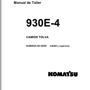 Komatsu 930E-4 Shop Manual CSBM017900