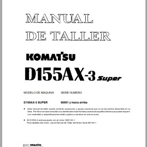 Komatsu D155AX-3 Super Shop Manual GSBM005207