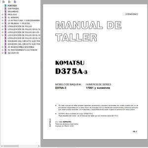 Komatsu D375A-3 Shop Manual GSBM008402