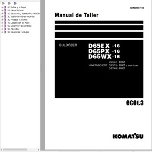 Komatsu D65EX-16 D65PX-16 D65WX-16 Shop Manual GSN04887-03