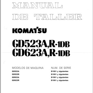 Komatsu GD523A-1DB GD623A-1DB GD523R-1DB GD623R-1DB Shop Manual KSBM000500
