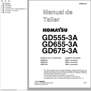 Komatsu GD555-3A GD655-3A GD675-3A Shop Manual GSBM021002