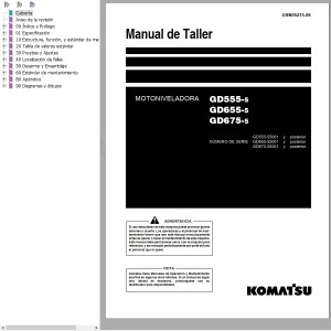 Komatsu GD555-5 GD655-5 GD675-5 Shop Manual GSN05215-06