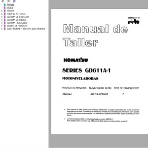Komatsu GD611A-1 Shop Manual GSBMG6150107