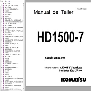 Komatsu HD1500-7 Shop Manual GSAM019901