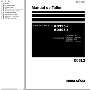 Komatsu HD325-7 HD405-7 Shop Manual GSN00486-13