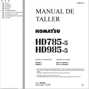 Komatsu HD785-5 HD985-5 Shop Manual GSBM013915