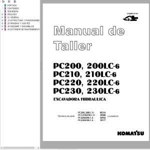 Komatsu PC200 PC210 PC220 PC230 Shop Manual GSBM010104