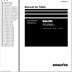 Komatsu PC2000-8 Shop Manual GSN01607-06