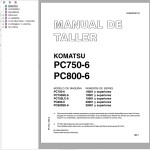 Komatsu PC750-6 PC800-6 Shop Manual GSBM008704