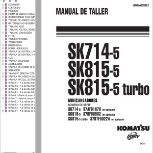 Komatsu SK815-5 SK714-5 SK815-5 Turbo Shop Manual GSBM005501