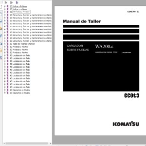 Komatsu WA200-6 Shop Manual GSN03081-03