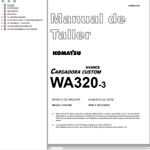 Komatsu WA320-3 Shop Manual GSBM010302