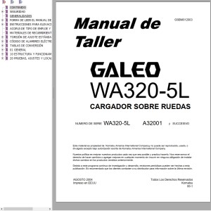 Komatsu WA320-5L Shop Manual GSBM012003