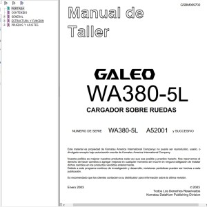 Komatsu WA380-5L Shop Manual GSBM009702