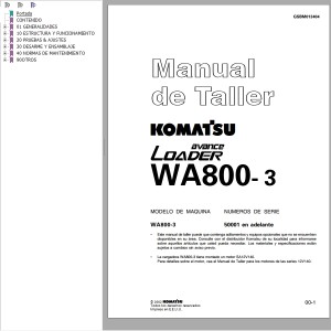 Komatsu WA800-3 Shop Manual GSBM013404