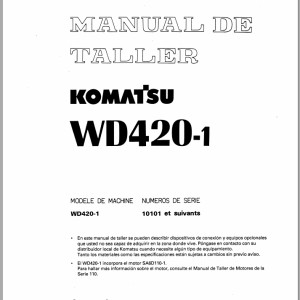 Komatsu WD420-1 Shop Manual SSBM000100