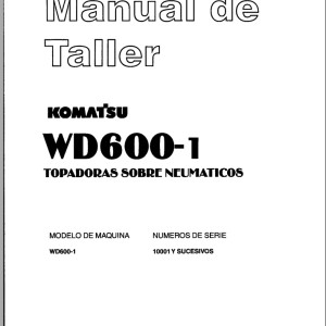 Komatsu WD600-1 Shop Manual GSBM041E0102