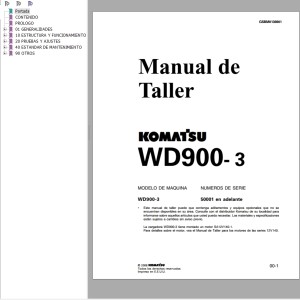 Komatsu WD900-3 Shop Manual GSBM036901