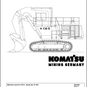 Komatsu 13H5-S 61001 Spare Parts Catalog