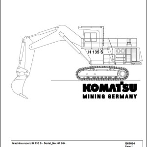 Komatsu 13H5-S 61064 Spare Parts Catalog