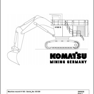 Komatsu 18H5 05039 Spare Parts Catalog