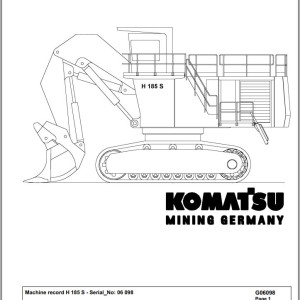 Komatsu 18H5-S 06098 Spare Parts Catalog