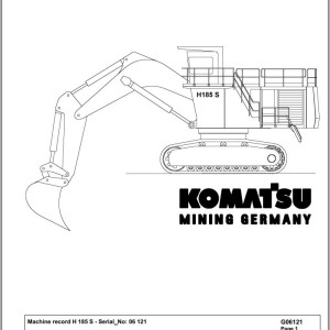 Komatsu 18H5-S 06121 Spare Parts Catalog