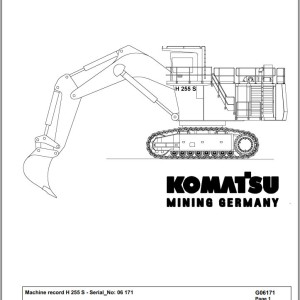 Komatsu 25H5-S 06171 Spare Parts Catalog