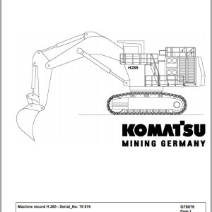 Komatsu 28H5 78076 Spare Parts Catalog