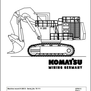Komatsu 28H5-S 78111 Spare Parts Catalog