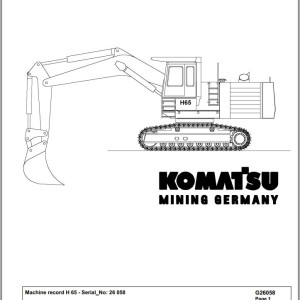 Komatsu 65H 26058 Spare Parts Catalog