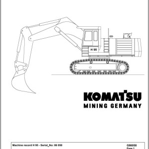 Komatsu 95H 86050 Spare Parts Catalog