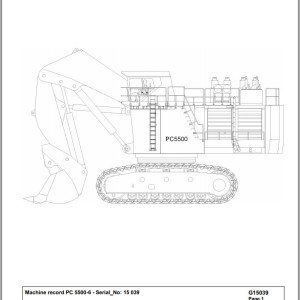 Komatsu PC5500-6 15039 Spare Parts Catalog