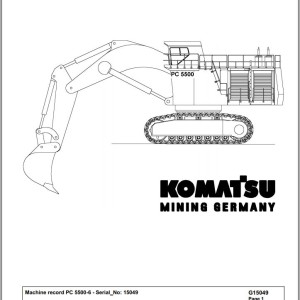 Komatsu PC5500-6 15049 Spare Parts Catalog