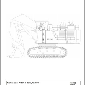 Komatsu PC5500-6 15056 Spare Parts Catalog