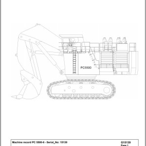 Komatsu PC5500-6 15139 Spare Parts Catalog