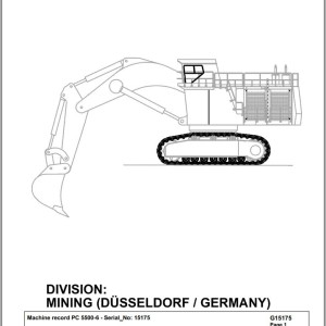 Komatsu PC5500-6 15175 Spare Parts Catalog