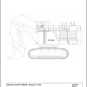 Komatsu PC5500-6E 15122 Spare Parts Catalog