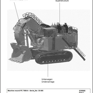 Komatsu PC7000-6 35005 Spare Parts Catalog