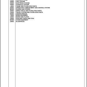 Komatsu PC138US-10 F40003 And Up Spare Parts Catalog