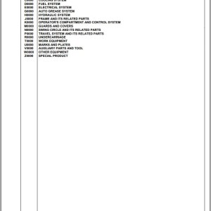 Komatsu PC138US-11 F50001 And Up Spare Parts Catalog