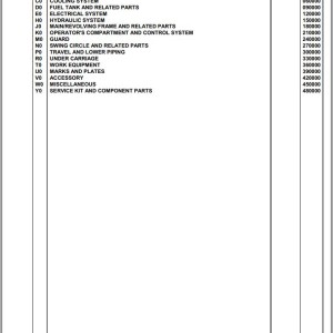 Komatsu PC180LC-7-E0 K45001 Up Spare Parts Catalog
