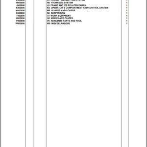 Komatsu WA100M-8E0 H11201 Up Spare Parts Catalog